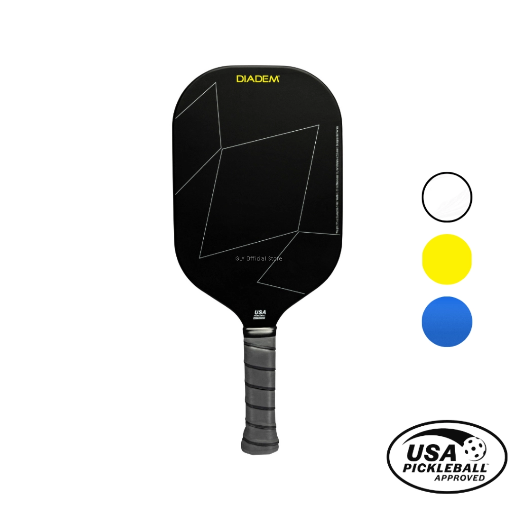 Diadem A52 Carbon Fiber Pickleball Paddle - USAPA Approved Thermoformed Paddle With Spin Surface